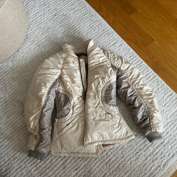 Andersson Bell Off-White Luna Back-Corset Bomber Jacket - Picture 2 of 3